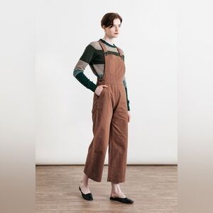 BRIDGE & BURN ROSCOE OVERALL - TERRACOTTA high waist wide leg Sz 26 overall